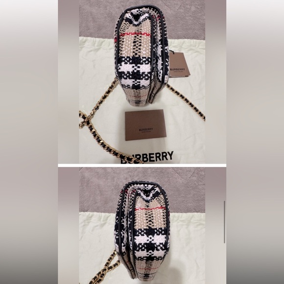 BURBERRY Mini Lola Woven Check Bag - Picture 11 of 16